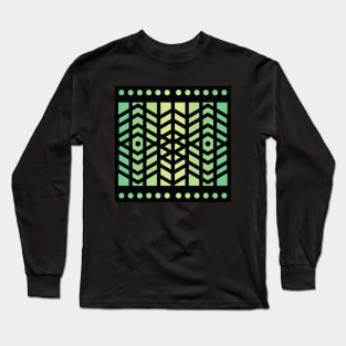 “Dimensional Being” - V.6 Green - (Geometric Art) (Dimensions) - Doc Labs Long Sleeve T-Shirt